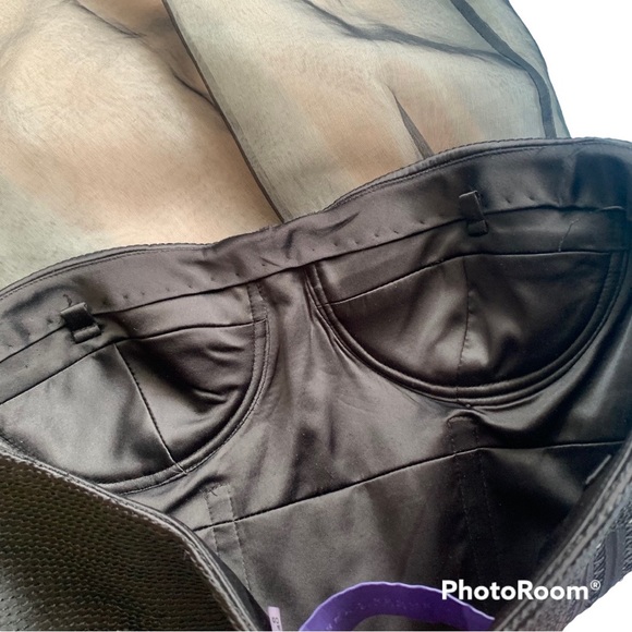 Vera Wang Lavender Label Silk Blend Strapless Corset Mini Dress - Picture 9 of 16